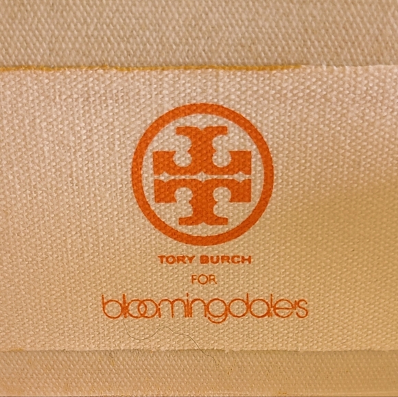 Tory Burch Orange and Cream Tote Bag - Picture 11 of 12